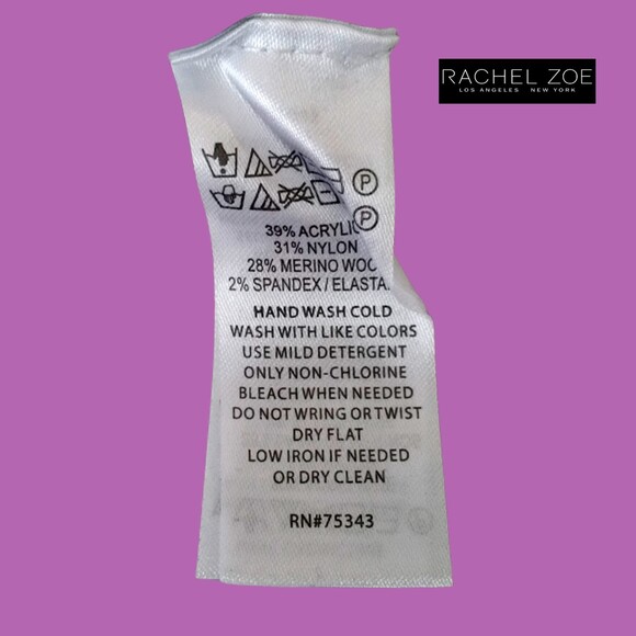 RACHEL ZOE NEW Minimalist Soft Merino Wool Cowl Neck Mini Sweater Dress M - Picture 11 of 12